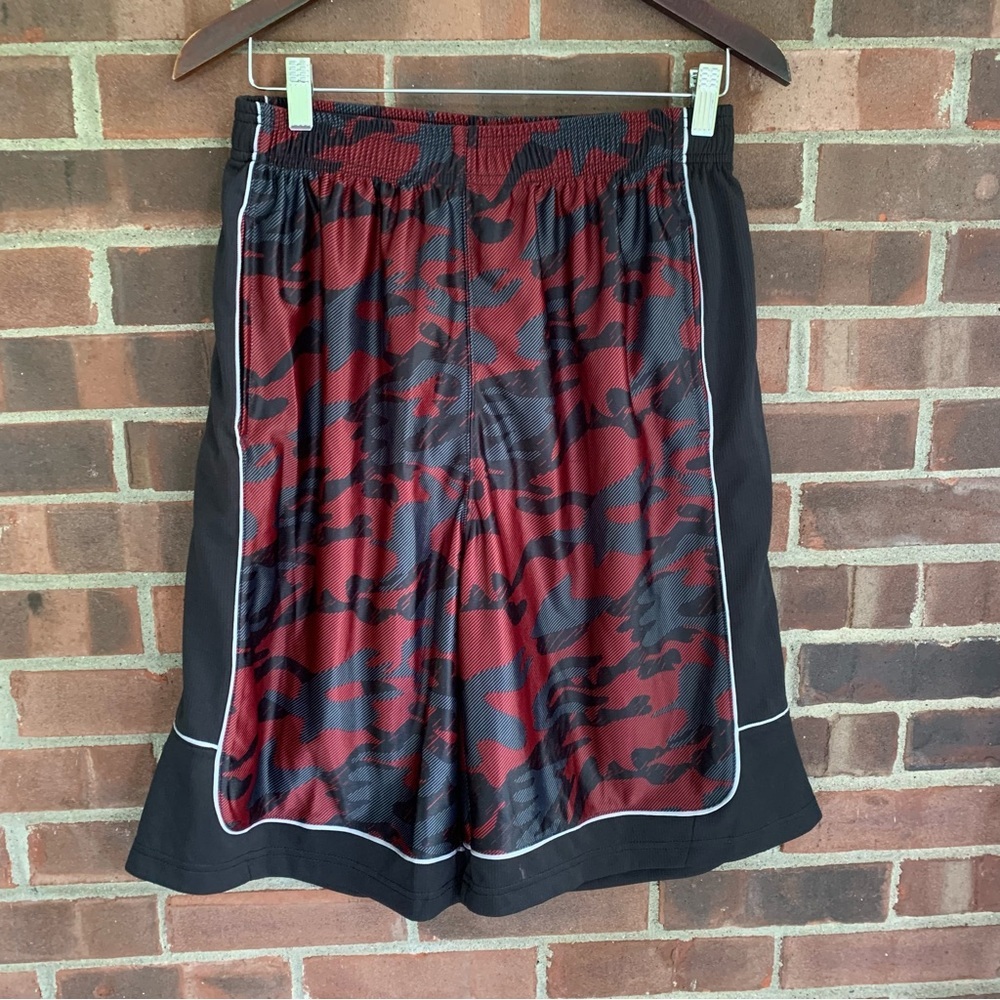 HQUEC Men’s Cool Basketball Shorts Quick Dry Gym Running Red Size Small